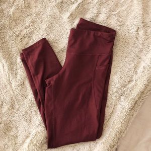 Maroon leggings
